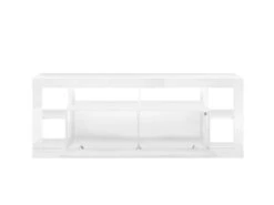 Meuble TV - 1 Porte Et 6 Niches - Avec LEDs - Blanc Laqué - BALKA -Deco.fr Soldes Boutique meuble tv 5711539