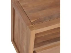 Meuble Télé Buffet Tv Télévision Design Pratique Bois Massif De Teck Et Finition Naturelle 120 Cm 2502183 -Deco.fr Soldes Boutique meuble tv 8917085