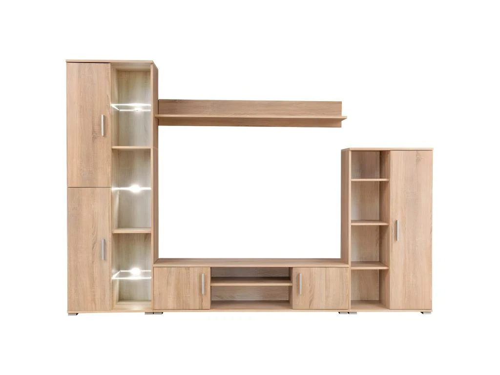 Meuble Télé Buffet TV Télévision Design Pratique Avec Lumières LED Chêne Sonoma Marron 2502054 1 Meuble Télé Buffet TV Télévision Design Pratique Avec Lumières LED Chêne Sonoma Marron 2502054