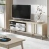 Meuble TV - HIFI De Type Scandinave De La Collection MALMO. Coloris Blanc Mat + Sonoma. 10 Meuble TV - HIFI De Type Scandinave De La Collection MALMO. Coloris Blanc Mat + Sonoma. -Deco.fr Soldes Boutique meuble tv 8917773