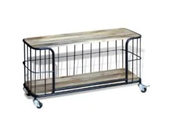 Meuble Télé Buffet Tv Télévision Design Pratique 100 Cm Bois De Manguier Massif 2502260