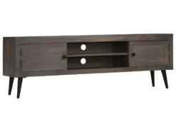 Meuble Télé Buffet Tv Télévision Design Pratique Bois Massif De Manguier 140 Cm 2502014
