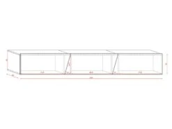 Meuble TV Design SPEED, 240 Cm, 1 Porte Et 3 Espaces De Rangement, Coloris Blanc Et Gris Avec LED Intégrée. 7 Meuble TV Design SPEED, 240 Cm, 1 Porte Et 3 Espaces De Rangement, Coloris Blanc Et Gris Avec LED Intégrée. -Deco.fr Soldes Boutique meuble tv 8919471