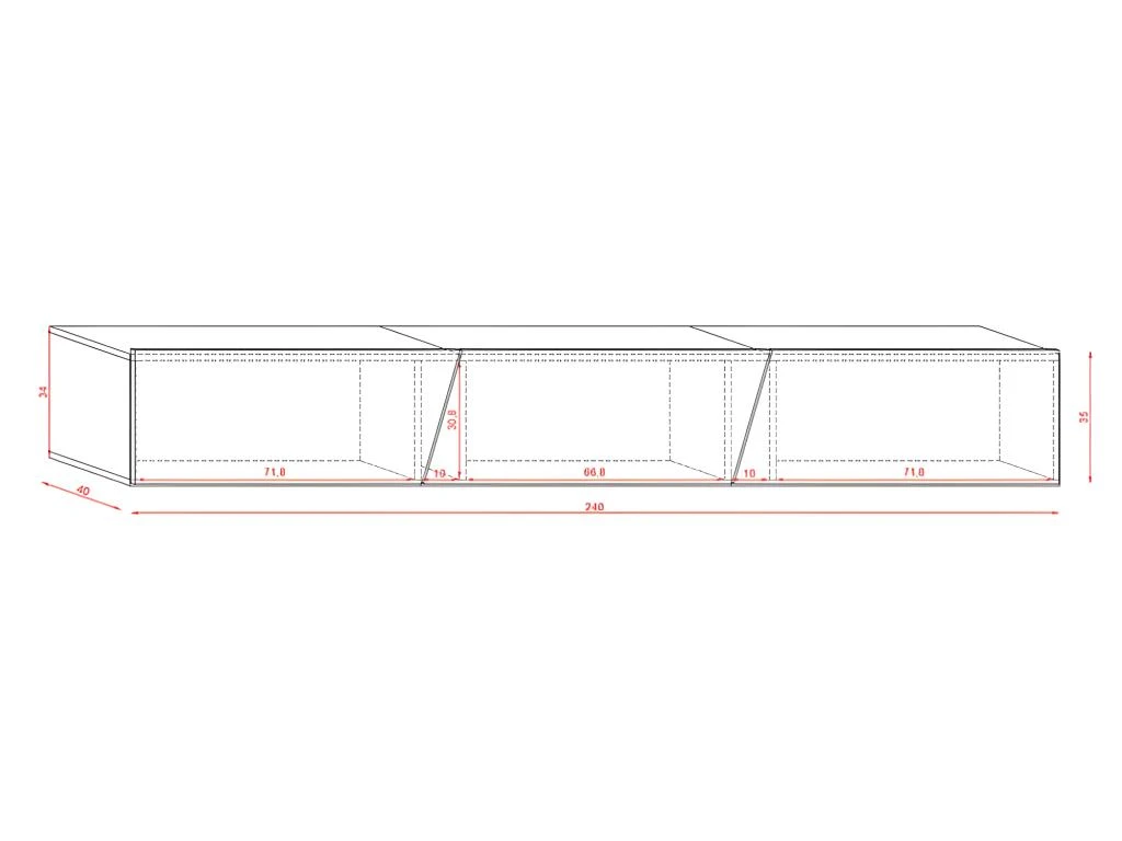 Meuble TV Design SPEED, 240 Cm, 1 Porte Et 3 Espaces De Rangement, Coloris Blanc Et Gris Avec LED Intégrée. 4 Meuble TV Design SPEED, 240 Cm, 1 Porte Et 3 Espaces De Rangement, Coloris Blanc Et Gris Avec LED Intégrée. – Image 4