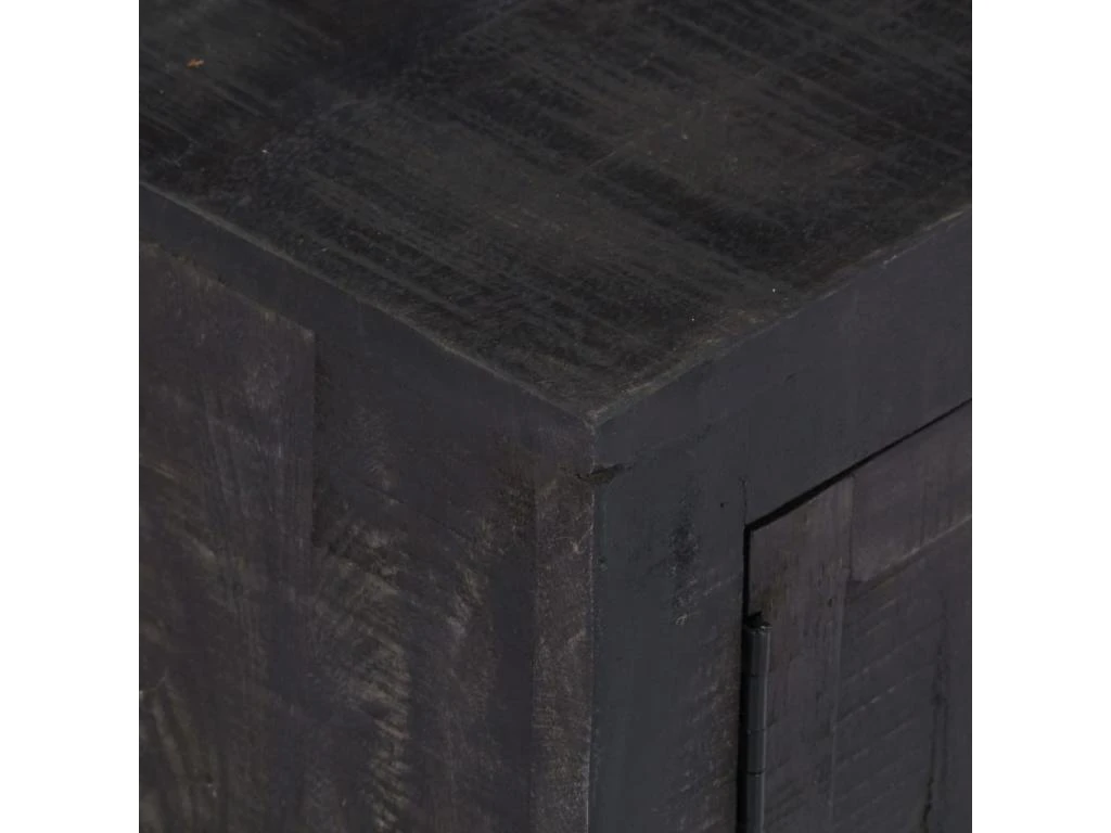 Meuble Télé Buffet Tv Télévision Design Pratique Noir 118 Cm Bois De Manguier Massif 2502203 2 Meuble Télé Buffet Tv Télévision Design Pratique Noir 118 Cm Bois De Manguier Massif 2502203 – Image 2