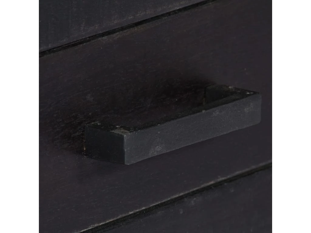 Meuble Télé Buffet Tv Télévision Design Pratique Noir 118 Cm Bois De Manguier Massif 2502203 3 Meuble Télé Buffet Tv Télévision Design Pratique Noir 118 Cm Bois De Manguier Massif 2502203 – Image 3