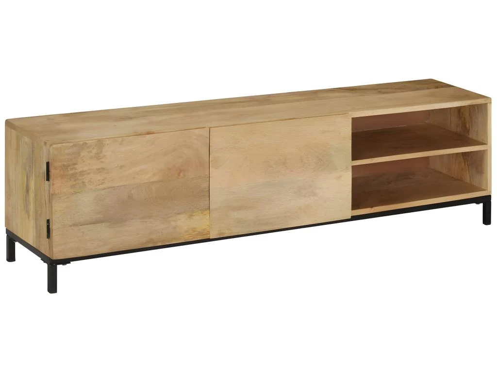 Meuble Télé Buffet Tv Télévision Design Pratique 145 Cm Bois Massif De Manguier 2502075 5 Meuble Télé Buffet Tv Télévision Design Pratique 145 Cm Bois Massif De Manguier 2502075 – Image 5