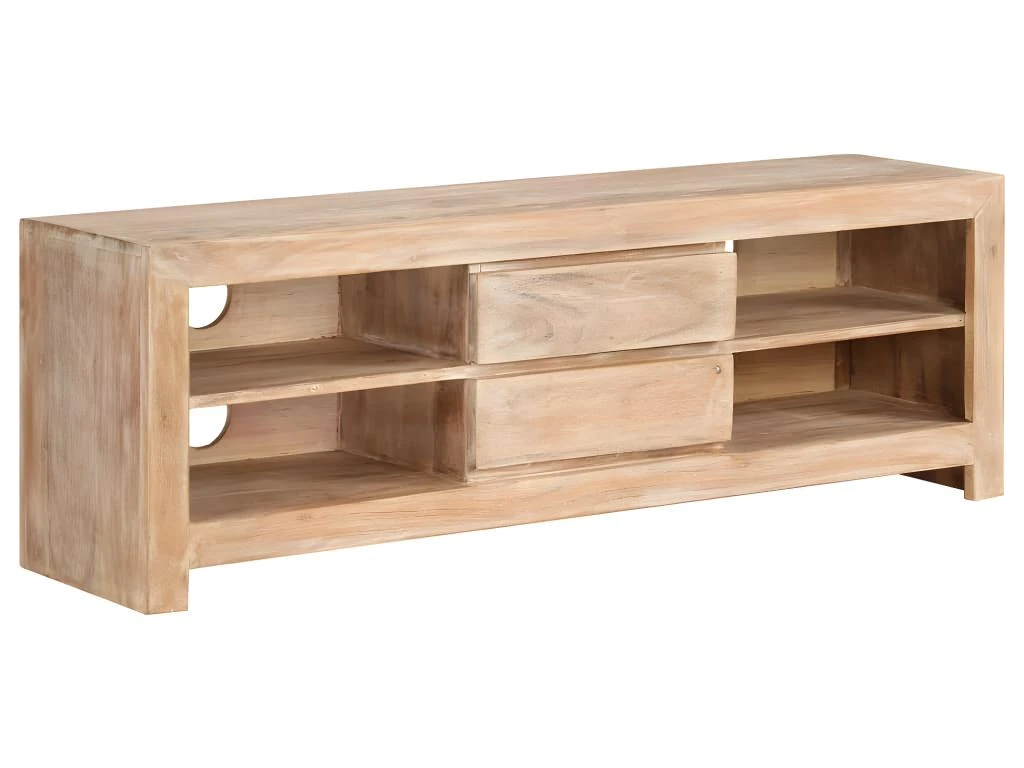 Meuble Télé Buffet Tv Télévision Design Pratique Bois D'acacia Massif 120 Cm Marron Clair 2502121 1 Meuble Télé Buffet Tv Télévision Design Pratique Bois D'acacia Massif 120 Cm Marron Clair 2502121