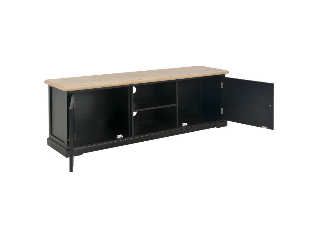 Meuble Télé Buffet Tv Télévision Design Pratique Noir 120 Cm Bois 2502205 2 Meuble Télé Buffet Tv Télévision Design Pratique Noir 120 Cm Bois 2502205 – Image 2