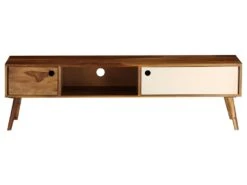 Meuble Télé Buffet Tv Télévision Design Pratique 140 Cm Bois Solide De Sesham 2502071/2 6 Meuble Télé Buffet Tv Télévision Design Pratique 140 Cm Bois Solide De Sesham 2502071/2 -Deco.fr Soldes Boutique meuble tv 8922449