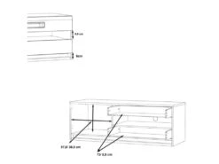 Meuble TV Blanc Laqué Et Décor Chêne Naturel - ALEXIANE 8 Meuble TV Blanc Laqué Et Décor Chêne Naturel - ALEXIANE -Deco.fr Soldes Boutique meuble tv 8922881