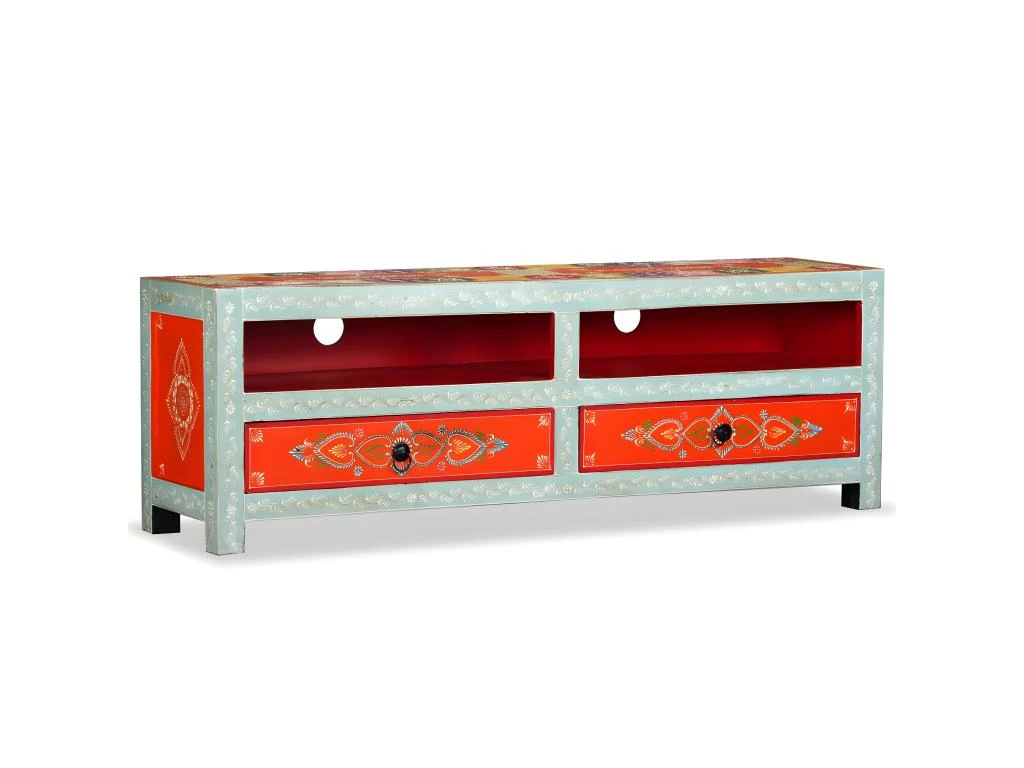 Meuble Télé Buffet Tv Télévision Design Pratique Bois De Manguier Massif Peint à La Main 2502150 1 Meuble Télé Buffet Tv Télévision Design Pratique Bois De Manguier Massif Peint à La Main 2502150