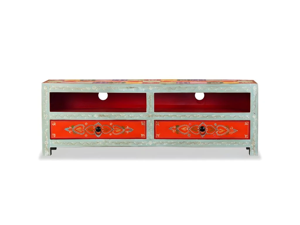 Meuble Télé Buffet Tv Télévision Design Pratique Bois De Manguier Massif Peint à La Main 2502150 4 Meuble Télé Buffet Tv Télévision Design Pratique Bois De Manguier Massif Peint à La Main 2502150 – Image 4