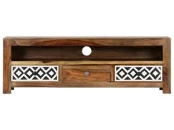 Meuble Télé Buffet Tv Télévision Design Pratique 120 Cm Bois De Sesham Solide 2502059 -Deco.fr Soldes Boutique meuble tv 8923309