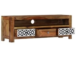 Meuble Télé Buffet Tv Télévision Design Pratique 120 Cm Bois De Sesham Solide 2502059 -Deco.fr Soldes Boutique meuble tv 8923313