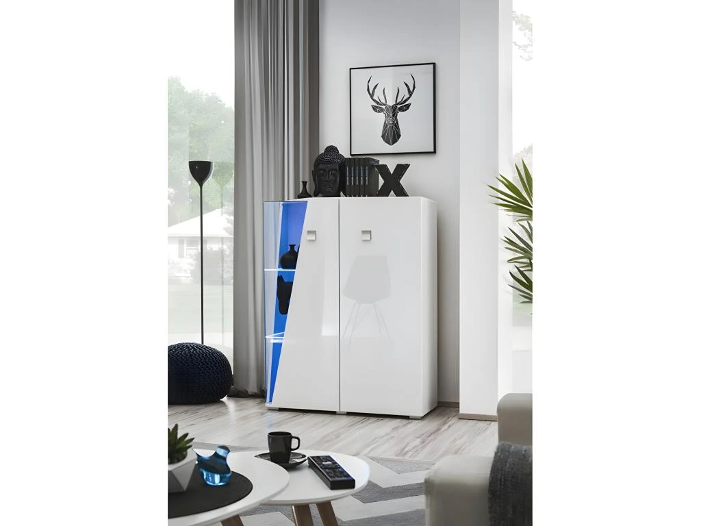 Ensemble 4 Meubles De Salon Collection SPIKE Couleur Blanche. Meuble Design Avec LED 3 Ensemble 4 Meubles De Salon Collection SPIKE Couleur Blanche. Meuble Design Avec LED – Image 3