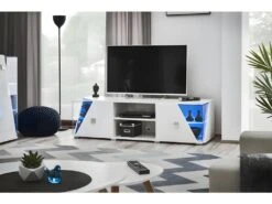 Ensemble 4 Meubles De Salon Collection SPIKE Couleur Blanche. Meuble Design Avec LED 8 Ensemble 4 Meubles De Salon Collection SPIKE Couleur Blanche. Meuble Design Avec LED -Deco.fr Soldes Boutique meuble tv 8923807