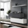 Ensemble Meubles De Salon SWITCH SBII Design, Coloris Blanc Et Gris Brillant. -Deco.fr Soldes Boutique meuble tv 8923877