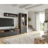 Ensemble Meubles Salon Collection WINDSOR. Coloris Gris Anthracite Et Chêne Foncé. 2 Ensemble Meubles Salon Collection WINDSOR. Coloris Gris Anthracite Et Chêne Foncé. -Deco.fr Soldes Boutique meuble tv 8924355