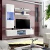 Ensemble Meuble TV FLY S3 Avec LED. Coloris Blanc. Meuble Suspendu Design Pour Votre Salon. -Deco.fr Soldes Boutique meuble tv 8924711