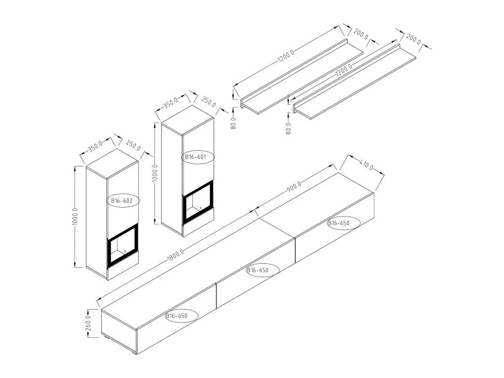 Ensemble Meubles De Salon Design Collection RAMOS. Coloris Gris Effet Béton. LED Intégrées. 2 Ensemble Meubles De Salon Design Collection RAMOS. Coloris Gris Effet Béton. LED Intégrées. – Image 2