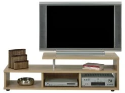 Meuble TV 150 Cm 5 Niches Panneaux Epais - Coloris: Chêne Naturel