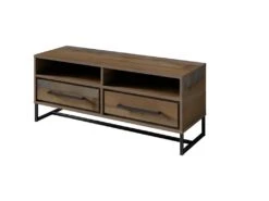 Meuble TV Devine 2 Tiroirs 2 Niches - Naturel