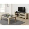 IRIS - Meuble TV 1 Porte Coulissante Imitation Bois -Deco.fr Soldes Boutique meuble tv 9494245