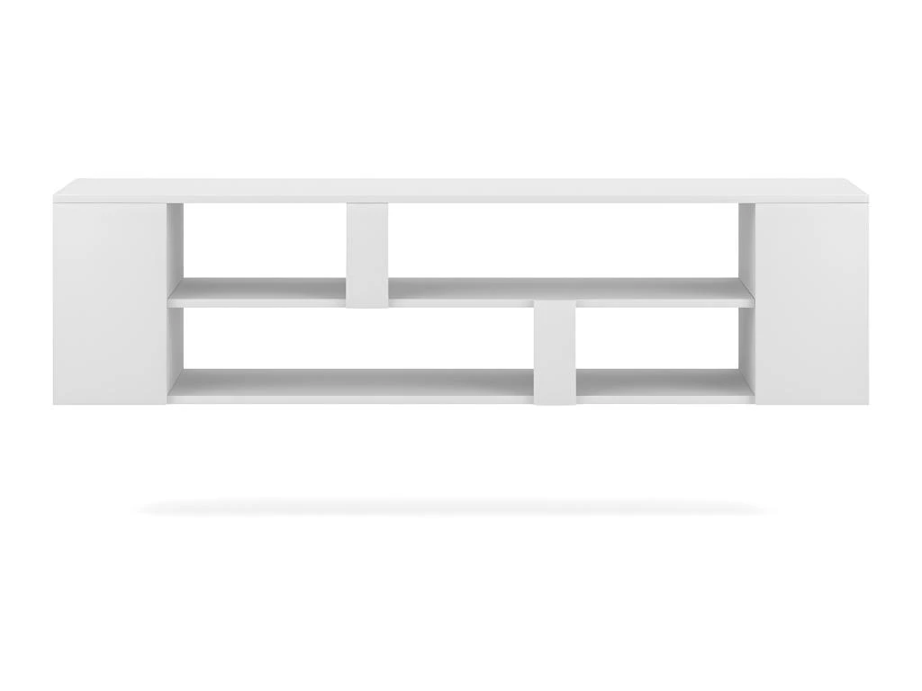 Meuble TV Mural 155 Cm Cleon Blanc 2 Meuble TV Mural 155 Cm Cleon Blanc – Image 2