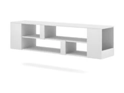 Meuble TV Mural 155 Cm Cleon Blanc 7 Meuble TV Mural 155 Cm Cleon Blanc -Deco.fr Soldes Boutique meuble tv 9495097