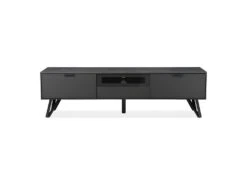 Meuble TV Gris Anthracite Céramique Et Pied Métal 3 Tiroirs - ONYX -Deco.fr Soldes Boutique meuble tv 9496413