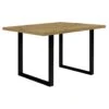 Table De Repas L140 Cm Plateau Chêne Pieds Luge Métal Noir - CORSE 02 15 Table De Repas L140 Cm Plateau Chêne Pieds Luge Métal Noir - CORSE 02 -Deco.fr Soldes Boutique table a manger 10031165