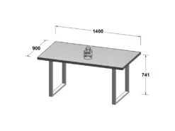 Table De Repas L140 Cm Plateau Chêne Pieds Luge Métal Noir - CORSE 02 -Deco.fr Soldes Boutique table a manger 10031173