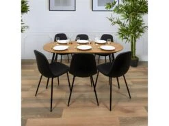TENSO - Table Allongeable Plateau Aspect Bois 7 TENSO - Table Allongeable Plateau Aspect Bois -Deco.fr Soldes Boutique table a manger 10031641