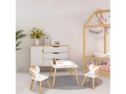 UNICORN - Ensemble Table Et 2 Chaises Enfant Motif Licorne -Deco.fr Soldes Boutique table a manger 10031851