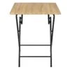 BARRY - Table De Repas Carrée Pliable Effet Bois Clair -Deco.fr Soldes Boutique table a manger 10033463