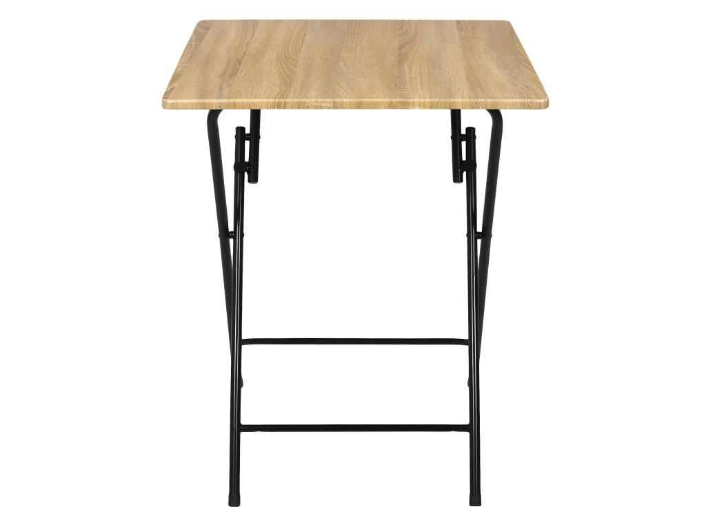 BARRY - Table De Repas Carrée Pliable Effet Bois Clair 1 BARRY - Table De Repas Carrée Pliable Effet Bois Clair