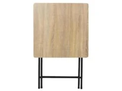 BARRY - Table De Repas Carrée Pliable Effet Bois Clair 7 BARRY - Table De Repas Carrée Pliable Effet Bois Clair -Deco.fr Soldes Boutique table a manger 10033469