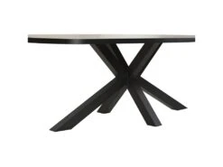 CEDRA - Table Repas Ovale 230cm Aspect Bois Piètement Métal 7 CEDRA - Table Repas Ovale 230cm Aspect Bois Piètement Métal -Deco.fr Soldes Boutique table a manger 10034059