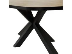 CEDRA - Table Repas Ovale 230cm Aspect Bois Piètement Métal 9 CEDRA - Table Repas Ovale 230cm Aspect Bois Piètement Métal -Deco.fr Soldes Boutique table a manger 10034063