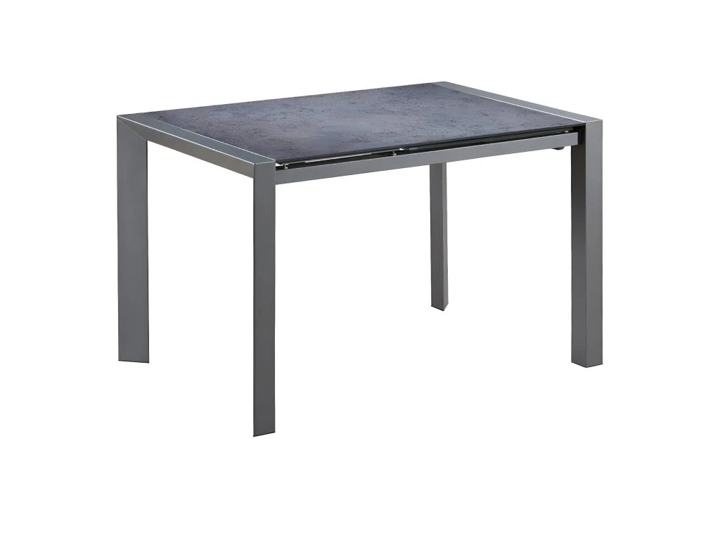 GELD - Table Repas Rectangulaire Métal Et Verre 1 GELD - Table Repas Rectangulaire Métal Et Verre