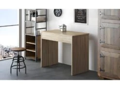 Table Console Extensible Avec Rallonges, Jusqu'a 300 Cm, Chene Clair Brosse. -Deco.fr Soldes Boutique table a manger 10035695