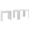 Table Console Extensible Avec Rallonges,jusqu'a 140 Cm, Couleur Blanc Mat. 21 Table Console Extensible Avec Rallonges,jusqu'a 140 Cm, Couleur Blanc Mat. -Deco.fr Soldes Boutique table a manger 10035725