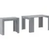 Table Console Extensible Jusqu'a 140 Cm, Couleur CIMENT, Dimensions Fermee : 90x50x78 Cm. -Deco.fr Soldes Boutique table a manger 10035893