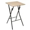 Table De Bar Pliante En Métal Coloris Naturel - L.60 X L.60 X H.103 Cm -Deco.fr Soldes Boutique table a manger 10036417