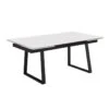 Table Extensible 160/240 Cm Céramique Blanc Marbré Pied Luge - NEVADA 02 -Deco.fr Soldes Boutique table a manger 10233483