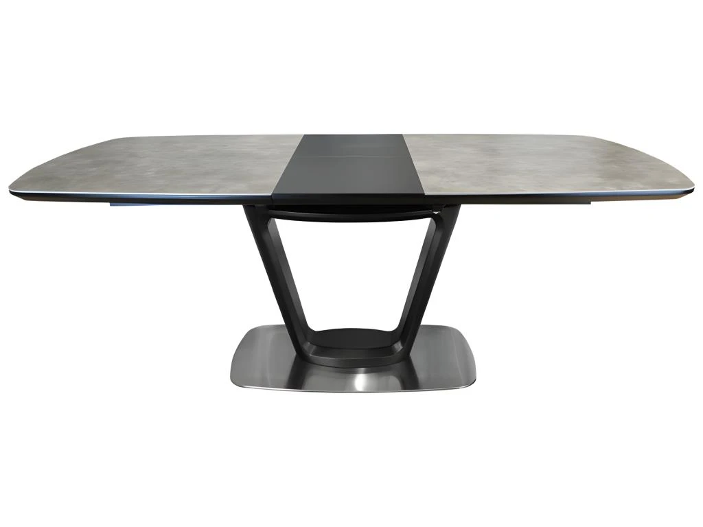 Table De Repas Extensible En Céramique Grise 160 à 200 Cm - CERA 3 Table De Repas Extensible En Céramique Grise 160 à 200 Cm - CERA – Image 3