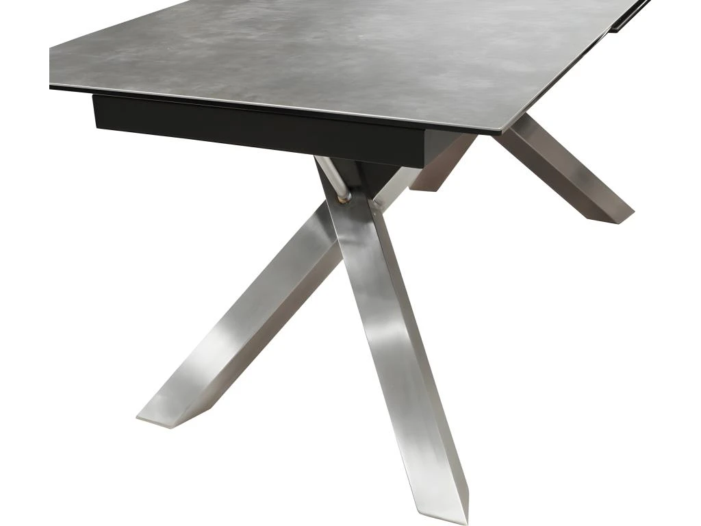 Table Design Céramique Extensible 180 à 220 Cm Pieds Acier - Roma 3 Table Design Céramique Extensible 180 à 220 Cm Pieds Acier - Roma – Image 3
