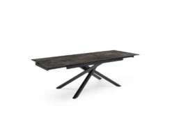 Table Extensible 160/240 Cm Céramique Gris Vieilli Pied Torsadé - MAINE 05 -Deco.fr Soldes Boutique table a manger 10233635