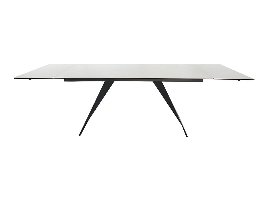 Table De Repas Extensible 160/240 Cm En Céramique Blanc - OPALE 3 Table De Repas Extensible 160/240 Cm En Céramique Blanc - OPALE – Image 3